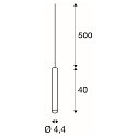 SLV Pendant luminaire FITU PD, 500cm pendulum, E27 max. 60W, brushed aluminum