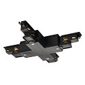 Connecteur en X triphas� S-TRACK PHASE & DALI version pour montage en surface, contr�lable par DALI, noir