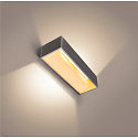 SLV Luminaire mural LOGS IN L haut bas, indirect IP20, aluminium, gris fonc� gradable