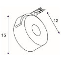 SLV 1-Projecteur monophas� KALU TRACK LED adaptateur monophas� inclus, noir 