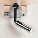SLV LED Wall luminaire KENKUA SPOT LED, E27, 40W, 25�, 3000K, 200lm, chrome, glass milky