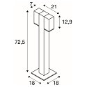 SLV Outdoor luminaire THEO PATHLIGHT DOUBLE QPAR51 Floor lamp, GU10, IP44, anthracite