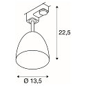 SLV Projecteur triphas� PARA CONE 14 QPAR51 adaptateur triphas� inclus GU10, cuivre