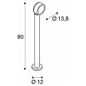 SLV Lampadaire d'ext�rieur ESKINA 80 POLE CCT rotatif, CCT Switch, inclinable IP65, anthrazit gradable