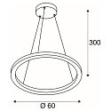 Luminaire � suspension ONE 60 DALI IP20, noir  gradable