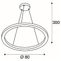 SLV LED Pendant luminaire ONE 80 DALI LED, 35W, 3000/4000K, 2000/2200lm, black