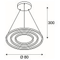 Luminaire � suspension ONE TRIPLE DALI IP20, noir  gradable
