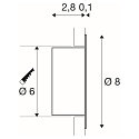 SLV Luminaire d'encastrement mural  WORO LED, blanche