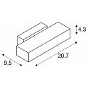 SLV Luminaire mural ANDREAS QT-DE12 R7s 118mm, blanche