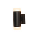Luminaire mural ASTINA haut bas, cylindrique, avec diffuseur GU10 IP20, noir gradable