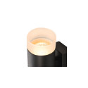 SLV Luminaire mural ASTINA haut bas, cylindrique, avec diffuseur GU10 IP20, noir gradable
