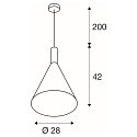 SLV Luminaire à suspension PHELIA 280 E27, or, noir 