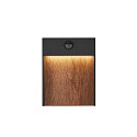 SLV Luminaire mural d'ext�rieur FLATT SENSOR angulaire, avec capteur, CCT Switch IP54, anthrazit, marron, bois 
