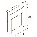 SLV Luminaire mural d'ext�rieur FLATT SENSOR angulaire, avec capteur, CCT Switch IP54, anthrazit, marron, bois 