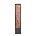 SLV LED Outdoor luminaire FLATT POLE LED Floor lamp, 9,7W, 3000/4000K, 400lm, IP65, 100cm, anthracite/brown