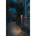 SLV LED Outdoor luminaire FLATT POLE LED Floor lamp, 9,7W, 3000/4000K, 400lm, IP65, 100cm, anthracite/brown
