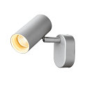 Luminaire de plafond NOBILO I LED � 1 flamme, cylindrique, pivotant � la cardan, gris argent gradable
