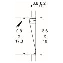 SLV Luminaire d'encastrement mural  NOTAPO, blanche