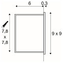 SLV Luminaire d'encastrement mural  MOBALA LED angulaire, asym�trique, indirect, commutable IP20, blanche 
