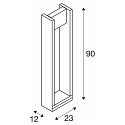 SLV Luminaire d'all�es QUAD POLE angulaire, pivotant, commutable IP65, anthrazit 