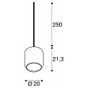 SLV Luminaire à suspension PANTILO 20 E27, cuivre