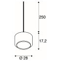 Luminaire à suspension PANTILO 28 E27, chrome