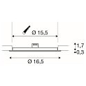 LED Ceiling recessed luminaire SENSER 18 LED, round, 950lm, IP20, white, 3000K