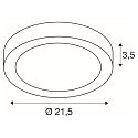 Applique et plafonnier SENSER 24 CW rond IP20, blanche