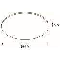 SLV Luminaire de plafond PANEL 60 DALI LED rond, blanche