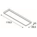 SLV LED Ceiling luminaire PANEL DALI LED, 1200x300mm, 45W, 90�, 3000K, 3100lm, gray
