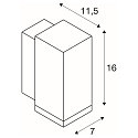 Premium-LED Outdoor Wall luminaire ENOLA SQUARE SINGLE CCT, IP65 IK02, S-size, 6W 3000 / 4000K 390 / 450lm 30�, CRi>90