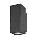Premium-LED Outdoor Wall luminaire ENOLA SQUARE UP/DOWN CCT, IP65 IK02, S-size, 7W 3000 / 4000K 570 / 640lm 30�, CRi>90