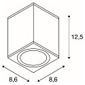 Plafonnier ext�rieur ENOLA SQUARE CCT IP 65, anthrazit, transparent 
