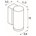Luminaire mural d'ext�rieur ENOLA ROUND SINGLE CCT - S Bas, petit, CCT Switch IP65, anthrazit 