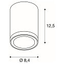 Premium-LED Outdoor Ceiling luminaire ENOLA ROUND CCT, IP65 IK02, S-size, 9W 3000 / 4000K 510 / 580lm 38, CRi>90, anthracite