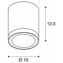SLV Plafonnier ext�rieur ENOLA ROUND CCT IP 65, anthrazit, transparent 