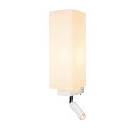 SLV Luminaire mural QUADRASS SPOT avec spot LED E27, laiteux, blanche
