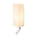 SLV Luminaire mural QUADRASS SPOT avec spot LED E27, laiteux, blanche