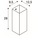 SLV Luminaire mural QUADRASS INDOOR E27, laiteux, blanche