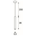 SLV LED Pendant luminaire HELIA AMBIENT 35 Indoor, 9W, 3000K, 425lm, black, without rosette