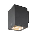 SLV Luminaire mural d'ext�rieur ENOLA SQUARE SINGLE CCT single IP 65, anthrazit, transparent 