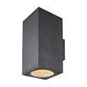 SLV Luminaire mural d'ext�rieur ENOLA SQUARE SINGLE CCT haut bas IP 65, anthrazit, transparent 