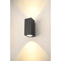 SLV Luminaire mural d'ext�rieur ENOLA SQUARE SINGLE CCT haut bas IP 65, anthrazit, transparent 