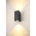 SLV Luminaire mural d'ext�rieur ENOLA SQUARE SINGLE CCT haut bas IP 65, anthrazit, transparent 