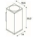 SLV Luminaire mural d'ext�rieur ENOLA SQUARE SINGLE CCT haut bas IP 65, anthrazit, transparent 