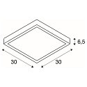 Plafonnier ext�rieur AINOS SQUARE SENSOR avec capteur, carr�, CCT Switch IP65, blanche 