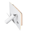 SLV LED Wall luminaire SOMNILA SPOT Indoor, 13W, 3000K, Spot 65lm,  incl. USB port, Spot left, white, back light 646lm