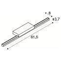 SLV LED Mirror luminaire GLENOS LED Bathroom luminaire, 120�, white, 12W, 3000/4000K, CCT Switch