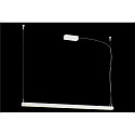 SLV LED Pendant luminaire NOYA PD PHASE, CCT switch, 2700/3000K, 1861/2025lm, IP20, white