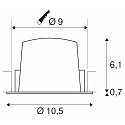 LED Ceiling recessed luminaire NUMINOS DL M, 2700K, IP20, 20�, 1460lm, UGR 19, black/black